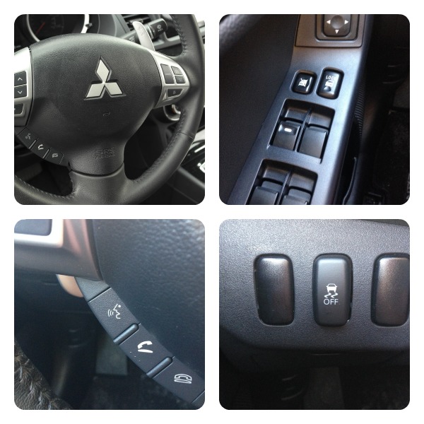 Buttons in a mitsubishi