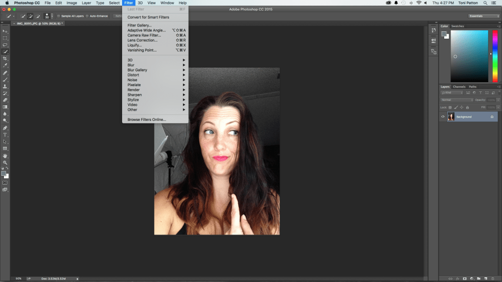 Filters on Photoshop creative cloud